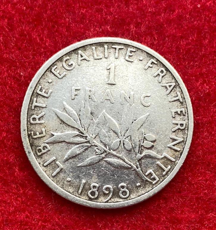 Muntencollectie - Munten van 1 Francs Semeuse 1898-1920, Antiek en Kunst, Antiek | Zilver en Goud, Zilver, Ophalen of Verzenden