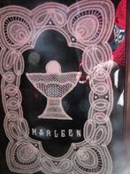 Vintage kader met lintkant veterkant met religieus motief, Antiek en Kunst, Ophalen of Verzenden