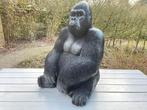 Beeld aap, gorilla, tuin, zwembad, vijver 80cm, Tuin en Terras, Ophalen, Nieuw, Kunststof, Dierenbeeld