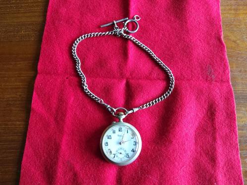 Ancienne montre titanic, Handtassen en Accessoires, Horloges | Antiek, Zakhorloge, Zilver, 1900 tot 1930, Met ketting, Verzenden