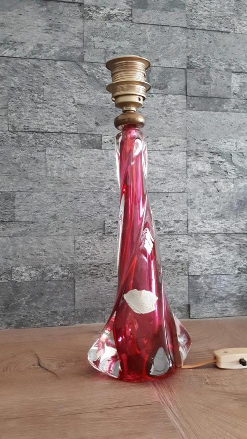 Val Saint Lambert - Lampe de table - Cristal - Twisted, Antiquités & Art, Antiquités | Verre & Cristal, Enlèvement ou Envoi