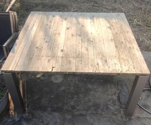 Tuintafel 160cm x 160cm, Tuin en Terras, Tuintafels, Gebruikt, Vierkant, Rvs, Ophalen