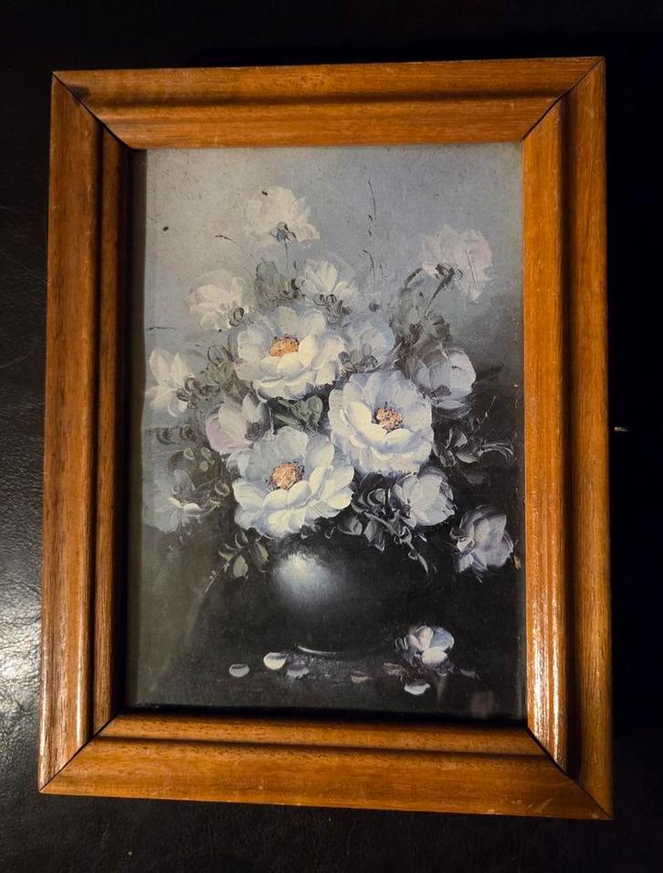 Vintage sleutelkastje met ingebouwde fotolijst, Antiek en Kunst, Antiek | Woonaccessoires, Ophalen of Verzenden