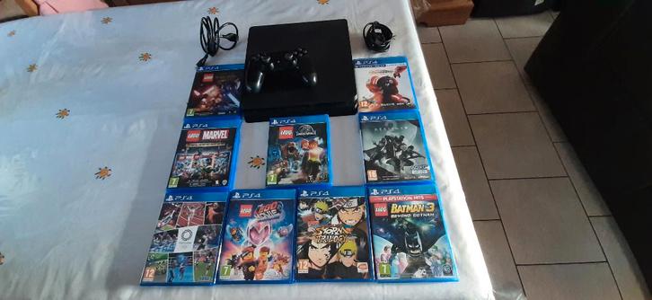 PS 4 - 9 games - Dualshock-controller - HDMI+voedingskabels, Games en Spelcomputers, Spelcomputers | Sony PlayStation 4, Zo goed als nieuw