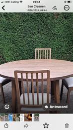 eettafel met stoelen, Huis en Inrichting, Tafels | Eettafels, Ophalen, Gebruikt, Vijf personen of meer, 100 tot 150 cm