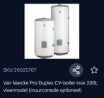 Van Marcke Pro Duplex CV-Boiler inox 200L nieuw in doos, Doe-het-zelf en Bouw, Chauffageketels en Boilers, Ophalen, Nieuw, Boiler