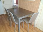 Keukentafel met 4 stoelen, Huis en Inrichting, Tafels | Eettafels, Ophalen of Verzenden, Zo goed als nieuw