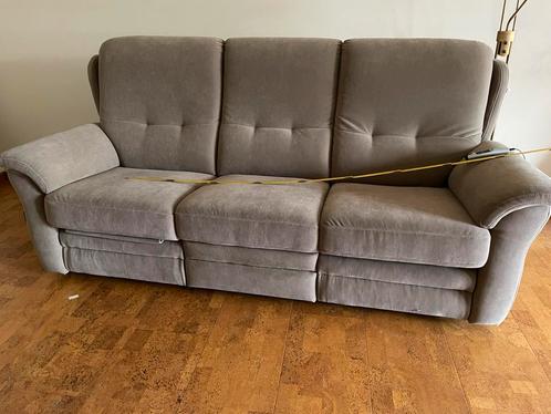 3-zit relax in suedelook-Hukla, Huis en Inrichting, Zetels | Zetels, Zo goed als nieuw, Rechte bank, Driepersoons, 200 tot 250 cm