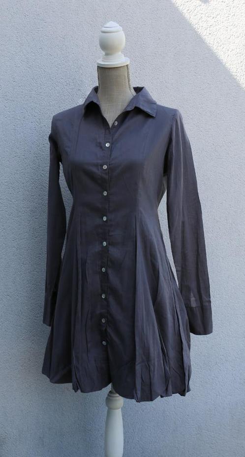 Grijze jurk „Mais il est où le Soleil” T S, Kleding | Dames, Jurken, Zo goed als nieuw, Maat 36 (S), Grijs, Ophalen of Verzenden