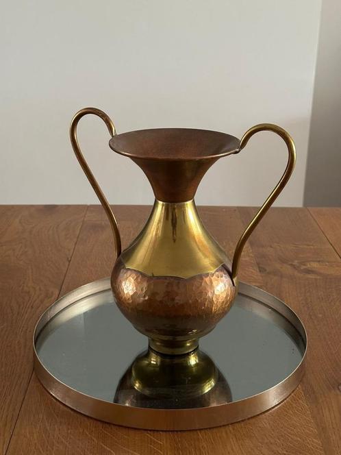 Vintage Koperen Waterkan/Vaas – Handgeslagen – 26x27cm, Antiek en Kunst, Antiek | Brons en Koper, Koper, Ophalen of Verzenden