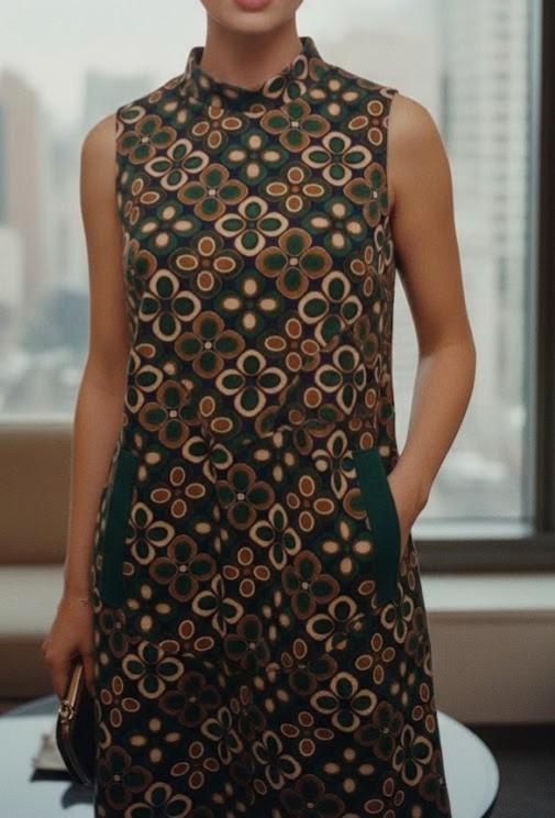 leuke retro jurk, Kleding | Dames, Jurken, Zo goed als nieuw, Maat 36 (S), Onder de knie, Verzenden