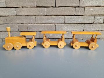 Train en bois vintage, Enlèvement ou Envoi, Utilisé, Jouet à Rouler ou à Bascule