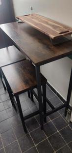 Bartafel en 2 hoge krukken, Huis en Inrichting, Barren, Ophalen, Zo goed als nieuw