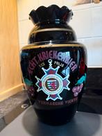 Zwarte vaas KRIEKENBIER Verhaeghe Vichte, Ophalen of Verzenden, Zo goed als nieuw, Overige typen, Overige merken