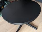 IKEA INGATORP Uitschuifbare tafel, zwart, 110/155 cm, 100 tot 150 cm, 150 tot 200 cm, Zo goed als nieuw, Overige houtsoorten
