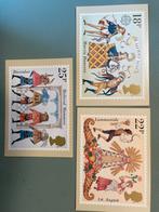 Postkaarten Folklore GB, Postzegels en Munten, Postzegels | Europa | UK, Ophalen of Verzenden, Gestempeld