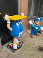 M&M winkel reclame beeld Blauw, Verzamelen, Ophalen, Gebruikt, Reclamebord