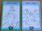 2 verzamelkaarten Disney Colour Magic - Assepoester, Verzamelen, Ophalen of Verzenden, Assepoester of Belle, Zo goed als nieuw