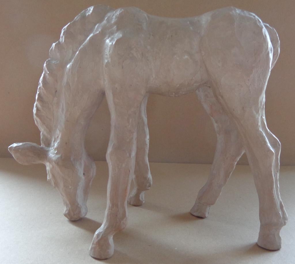 POL / VEULEN / SCULPTUUR GIPS / H=22cm / SIG, Mammifère, Statue, Enlèvement ou Envoi, Gips