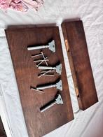 eikenhouten wandplank, incl beugels, Huis en Inrichting, Kasten | Overige, Ophalen, Gebruikt