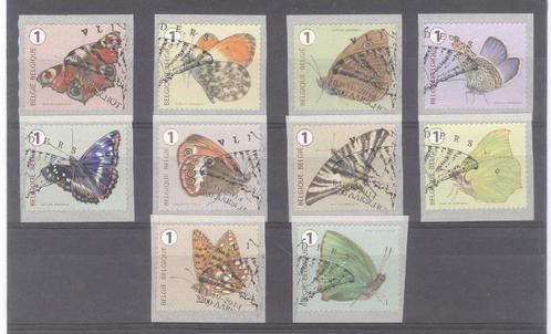 série 4452/61 papillons estampillés, Timbres & Monnaies, Timbres | Europe | Belgique, Affranchi, Oblitération 1er jour, Europe