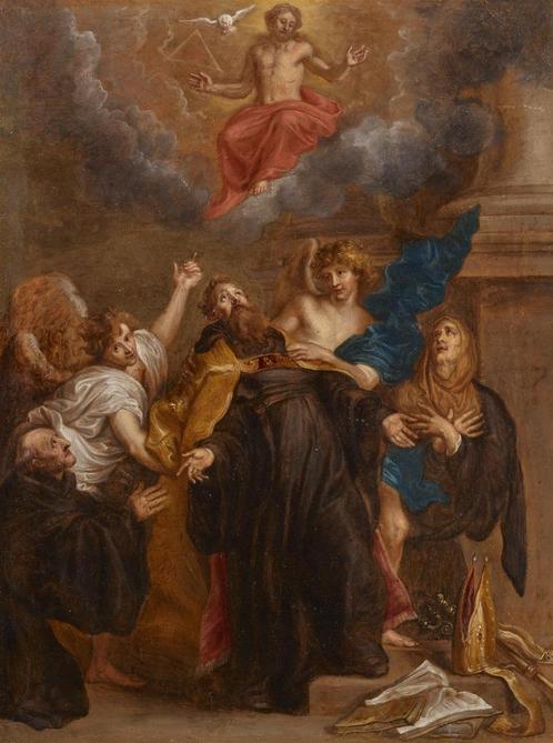 Willem van Herp the Elder - The Ecstasy of Saint Augustine, Antiek en Kunst, Kunst | Schilderijen | Klassiek, Ophalen of Verzenden
