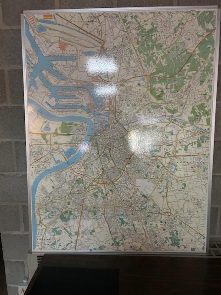 WANDLANDKAART ANTWERPEN & HAVEN, Boeken, Atlassen en Landkaarten, Zo goed als nieuw, Landkaart, Overige gebieden, 2000 tot heden