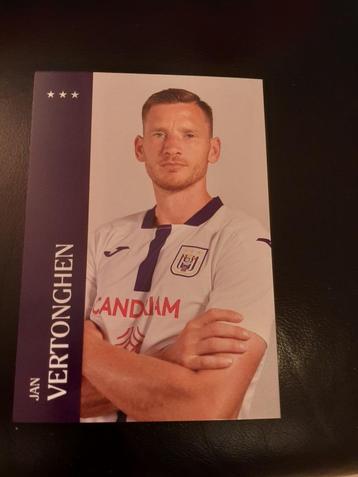 Anderlecht originele kaart Jan Vertonghen (14) 15x21cm Rsca beschikbaar voor biedingen