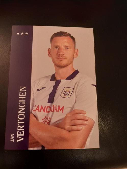 Anderlecht originele kaart Jan Vertonghen (14) 15x21cm Rsca, Sport en Fitness, Voetbal, Nieuw, Overige typen, Ophalen of Verzenden