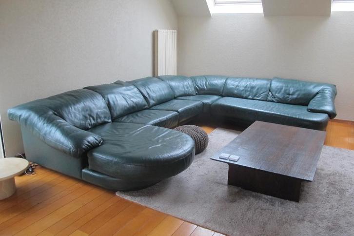 hoeksalon, Huis en Inrichting, Zetels | Complete zithoeken, Gebruikt, Leer, Ophalen