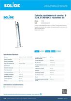 Echelle coulissante à corde / 3x24, Bricolage & Construction, Échelles & Escaliers, Enlèvement, Comme neuf, Échelle, Pliable ou rétractable/escamotable