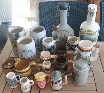 Lot diverse decoratieve bierpullen  beschikbaar voor biedingen