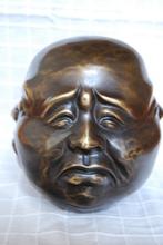 SUPERBE TÊTE DE BOUDDHA EN BRONZE (Les 4 visages)., Antiquités & Art, Enlèvement ou Envoi, Bronze