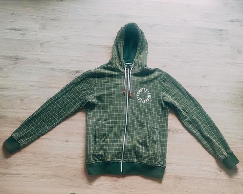 Groene 4FunkyFlavours hoodie met ruitpatroon – maat M, Kleding | Heren, Truien en Vesten, Zo goed als nieuw, Maat 48/50 (M), Wit