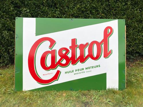 Oud origineel emaille reclamebord Castrol, Verzamelen, Merken en Reclamevoorwerpen, Reclamebord, Ophalen of Verzenden