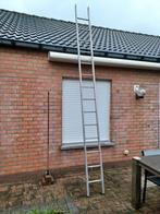 Ladder solide alu 14tr 3.75 lang naar zolder kelder regenput, Ophalen, Ladder