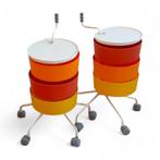 Paar Vintage Ikea trolley PS Klyftig, design Maria Hedensjö, Kunststof, Gebruikt, 45 tot 65 cm, 55 tot 70 cm