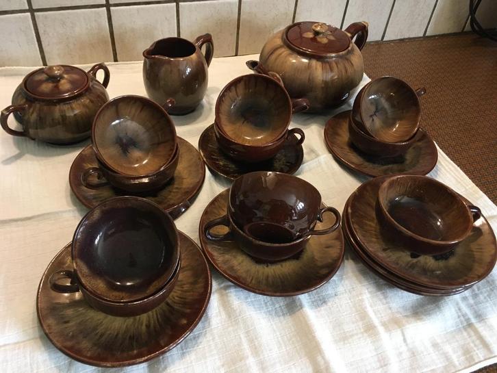 Service à café ancien Sars Poterie, Antiek en Kunst, Antiek | Servies compleet, Ophalen
