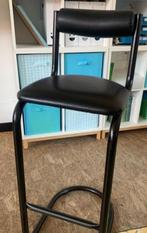 Zwarte hoge stoel/ barkruk, Ophalen, Gebruikt, 60 tot 90 cm