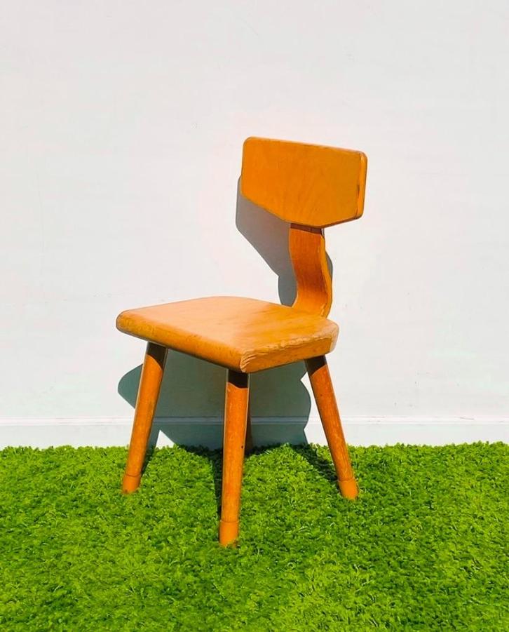 Kinderstoel ~ 60s Vintage ~ Schilte Kinderstoeltje, Kinderen en Baby's, Kinderstoelen, Gebruikt, Hangstoel, Ophalen of Verzenden