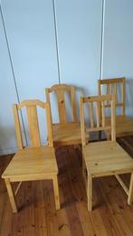 4 greenen houten stoelen, Ophalen, Stoel(en)