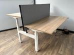 Duo zit sta bureau elektrisch wit, Informatique & Logiciels, Tables d'ordinateur portable, Enlèvement, Utilisé