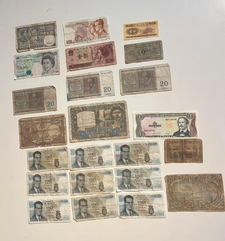 Collectie oude bankbiljetten, Postzegels en Munten, Munten en Bankbiljetten | Verzamelingen, Bankbiljetten, Ophalen of Verzenden
