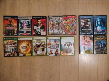 Xbox 360 Playstation 2 Pc games en DVD beschikbaar voor biedingen