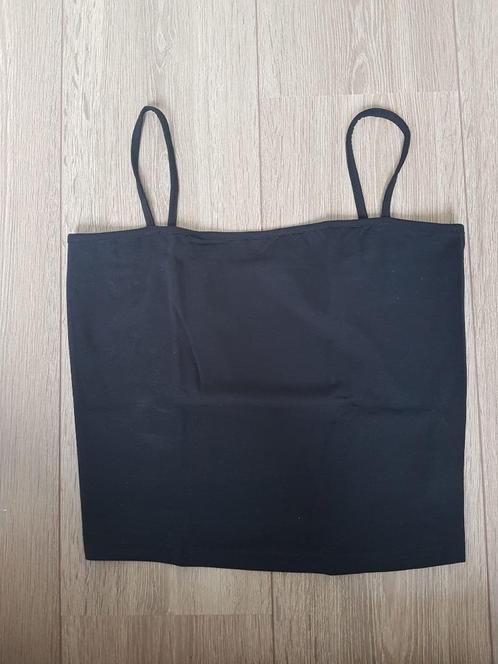 Kort Topje Zwart M Ongedragen 95% cotton 5% elastaan, Kleding | Dames, Topjes, Nieuw, Maat 38/40 (M), Zwart, Zonder mouw, Verzenden