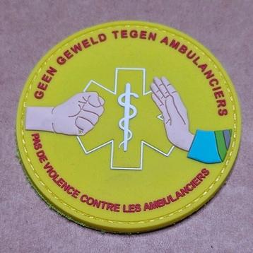 3D PVC patch ‘GEEN GEWELD TEGEN AMBULANCIERS’ (NL & FR)

 beschikbaar voor biedingen