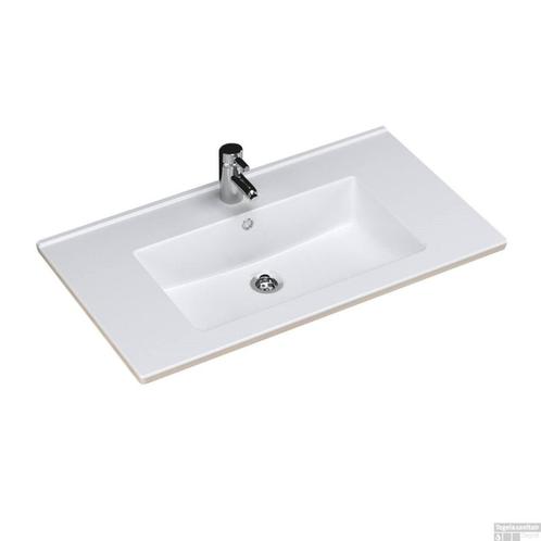 Wastafel Sanicare Q10 Keramiek 80x45 cm Wit (excl. meubel), Doe-het-zelf en Bouw, Sanitair, Nieuw, Wastafel, Ophalen