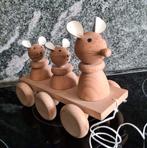 speelgoed: houten trekfiguur met muisjes - lees info aub, Ophalen, Zo goed als nieuw