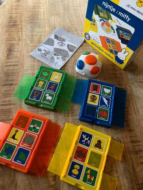 Gezelschapsspel Nijntje Geluidjes raden, Hobby en Vrije tijd, Gezelschapsspellen | Bordspellen, Gebruikt, Een of twee spelers
