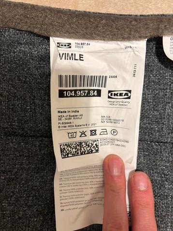 Housse sofa VIMLE grise pour canapé 3 places (IKEA) beschikbaar voor biedingen